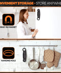 1 Second Instant Read Meat Thermometer Rechargeable Digital Kitchen Thermometer with magnetic back on fridge