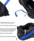 Adjustable One Size Fits All Anti Static 1M Ohm ESD Reusable Foot Heel Straps for Grounding and Protecting Electronics Against Electric Shock