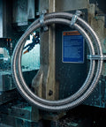 Tough As Nails Stainless Steel Flexible Conduit And Wire Loom Cable Sleeve Tube for compact spaces in a CNC machine.