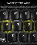 Dope K70 Pro Rgb Tenkeyless Mechanical Gaming Keyboard Featuring Pre Lubed Hall Effect Switches And Lightning Fast Rapid Trigger Tech, close-up of ASDF keys.