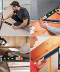 Digital Angle Finder Tool 7 Inch 0 To 360 Degree Protractor with LED Display used by carpenters for accurate angle measurement.