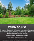 Lawn care guide with lush green grass for "Immunox Fungus Plus Insect Control For Lawns Hose End Concentrate Dual Action Kills Major Lawn Diseases And Insects On Contact Rainproof In Hours Green Up Faster With Biweekly Treatments"