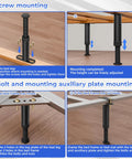 Installation guide for Six Pack Adjustable Bed Support Legs With Locking Ring Stand height adjustment for various bed frames.