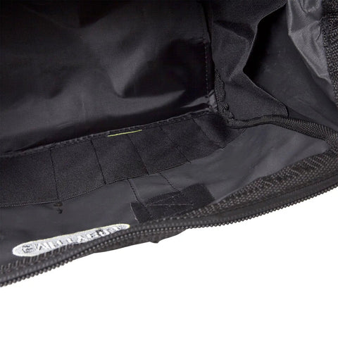 Interior view of trail bag from Universal Winch Accessory Kit With Tree Trunk Protector, showing 600 denier fabric and pockets.