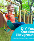Heavy Duty Swing Seat Replacement Kit With Chains For Outdoor Swing Sets Backyard Playground Accessories For Kids And Grownups