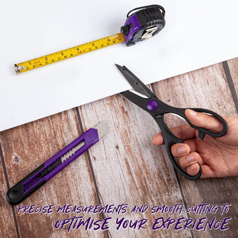 Premium Thirty Nine Piece Household Tool Set With Heat Treated Chrome Hammer Pliers Screwdrivers Tape Measure And Sleek Purple Carry Case Built For Weekend Warriors Doing Quick Home Fixes Real Deal