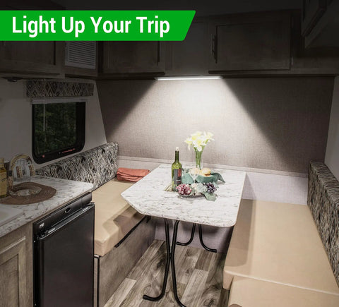12V LED Interior Light Bar For Trailers And RVs, Ultra Bright 168 LEDs illuminating RV dining area