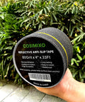 4 Inch By 33 Foot Anti Slip Tape With Reflective Stripe For High Traction On Stairs And Steps Black And Yellow Non Skid Grip Tape