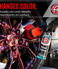 Wheel Cleaner 16oz Tough Spray For Car Wash Detailing That Destroys Brake Dust And Grime, showcased with wheel brush