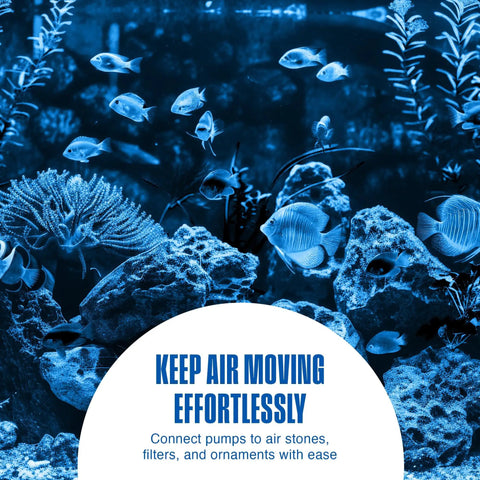 Aquarium with three sixteenth inch flexible airline hose for aquarium pumps air stones and filters ideal standard airline tubing.