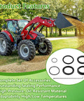 Lift And Tilt Hydraulic Seal Kit For Front End Loader Cylinders Compatible With 1 3 4 Inch Bore And 1 1 4 Inch Rod 19 1 4 Inch Stroke Replacement Part Numbers 24H41202 25H48747 25H50666 Includes Locking Wire, seal rings and wire