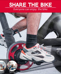 Man using Pedal Adapter For Regular Shoes On Peloton Bikes, Easy Clipless Look Delta Converter during workout