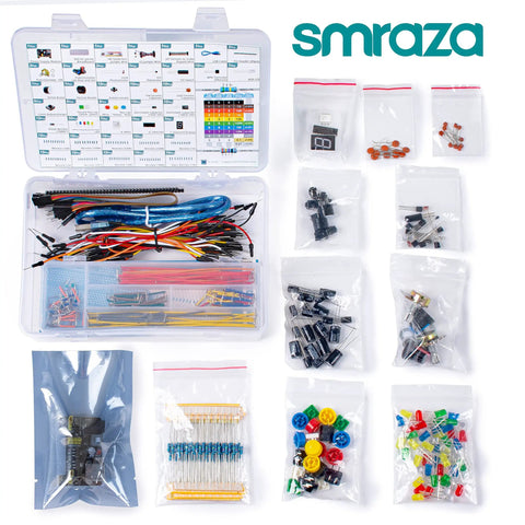Electronics Component Starter Kit For Arduino And Raspberry Pi With Power Supply Module Jumper Wires Precision Potentiometer