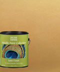 One Gallon Pale Gold Metallic Paint In Satin Finish Water Based Low VOC Intermixable For Interiors Perfect For DIY Home Decor