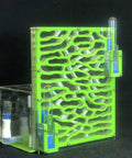 Giant Acrylic Ant Farm Habitat With 19.5 By 15 By 22 Cm Wide Viewing Area, Six Layer Nest, Moisture Tower, Dual Expansion Ports, Great For STEM Learning And Watching Live Ants, Green, side view