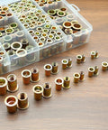 Ultimate 420 Piece Metric And SAE Rivet Nut Kit Carbon Steel Flat Head Nutsert Set For M3 M4 M5 M6 M8 M10 And 6 32 8 32