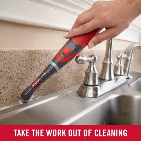 Cordless Power Scrubber With Multi Purpose Head cleaning sink grout, Water Resistant Scrub Brush For Home Kitchen Bathroom