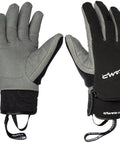 Geko Ice Pro Glove Waterproof With DRYZONE Membrane And PrimaLoft Gold 60g Insulation, black medium size, palm and back view.