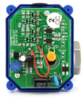 Top view of circuit board and electronics for Motorized One Quarter Inch Ball Valve In Stainless Steel 304, Full Port, NSF Certified