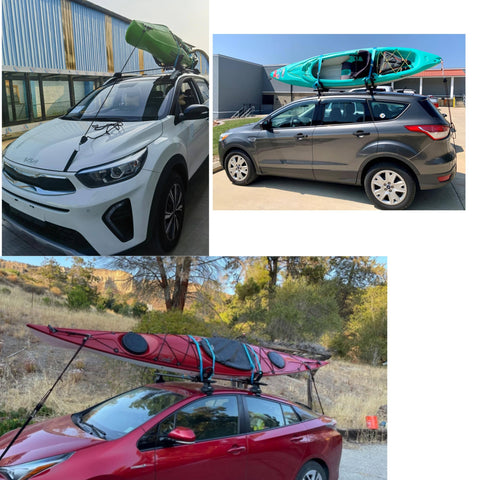 Heavy Duty Ratchet Tie Downs 4 Pack 12 Ft Each 1000 Lb Break Strength For Securing Canoes Kayaks Paddleboards Skis And Gear During Moving And Travel With Easy Quick Release Latch securing kayaks on cars