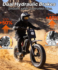 Rugged 3000W Peak Electric Dirt Bike For Adults And Teens Up To 35 MPH, dual hydraulic brakes, off-road terrain