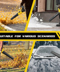 Cordless Leaf Blower For DeWalt 20V Max Batteries With 650 CFM Brushless Motor Used on Driveways and Snow Cleanup