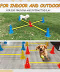 Dog Agility Jump Set With Adjustable Hurdles And Cones For Indoor Outdoor Training Backyard Agility Equipment.