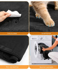 Four-image collage showing Dog Car Seat Cover For Mazda Back Seat Fits CX50 CX5 CX30 SUVs Waterproof Non Slip Pet Bench Protector Easy Clean