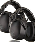Two Pack SonicSeal Hearing Protection Earmuffs for Shooting, Range, and Hunting, 31.5 dB SNR Noise Reduction, black design