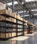 Beefed Up Heavy Duty Storage Shelves With Adjustable Height, 3200 Lb Capacity, 55.5 Inch Wide By 18 Inch Deep By 71 Inch High Industrial Shelving For Garage, Warehouse, Kitchen And Office, Maximizes Vertical Space And Cuts Storage Costs in warehouse with boxes