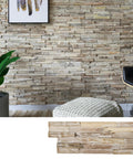 3D Wood Wall Panels Set of 10 Reclaimed Barnwood Planks for Rustic DIY Wall Decor Weathered White Finish No Tools Needed Handmade Look