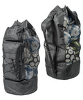 Heavy Duty Large Soccer Mesh Equipment Bag With Adjustable Shoulder Strap For Coaches, Holds Dozens Of Balls And Gear