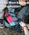 Amp Up Your Daily Grind With This 20 Oz Double Wall Insulated Stainless Steel Water Bottle Including A Flip Straw And Three Swappable Lids Leak Proof Vacuum Tumbler With Sure Grip For Classroom Hops And Weekend Rides fitting in a backpack side pocket.