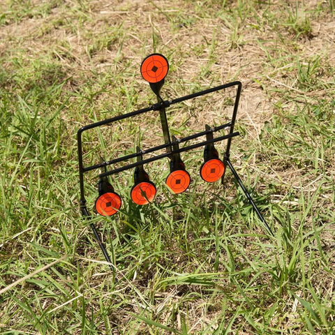 Heavy Duty Steel Resetting Target For Air Pistols And BB Guns, 1.7 Inch Plinking Targets in grass, backyard shooting practice