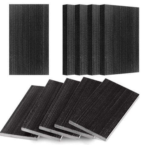 Ten Piece Black Patio Chair Spring Plates Swivel Rocker Replacement Sling Repair Kit Tough fiberglass plates for patio chairs.