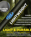 Close-up of Carbon Steel Metal Detecting Shovel Set handle, featuring lightweight carbon fiber design with durability highlights.