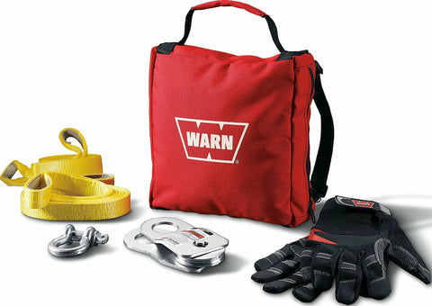 Light Duty Winch Accessory Kit With Gloves And Rigging Tools For Safe Recovery One Half Inch Shackle 4500 Lb Snatch Block 9000 Lb