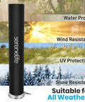 Heavy Duty Patio Heater Cover for Outdoor Infrared Heaters Weatherproof Dustproof Tear Resistant Waterproof Wind Sun Snow Protection Easy On And Off Durable Shield with weather elements background