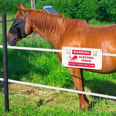 15 Piece Electric Fence Warning Signs No Touching Electric Safety Sign To Protect Your Farm Home 9.68 By 5.04 Inches White