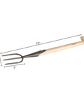 Perennial Garden Fork With Short Handle For Bulbs And Plant Dividing Handy T Handle Design Lightweight Yet Durable Ideal For Hostas And Perennials Easy Grip Digging Tool For Separating Roots showing dimensions 23 in x 3.5 in x 5 in.