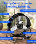 Beastly 24 Inch High Velocity Drum Fan With 8800 CFM Heavy Duty Industrial Airflow, showing features like metal blades and wheels