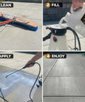 Steps to apply Heavy Duty Penetrating Concrete Sealer For Driveway One Gallon Water Based Paver Protectant outdoors.