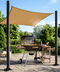 2 Pack 10-Foot Shade Sail Poles, 2.6 Inch Diameter Steel Heavy Duty, Wind Resistant Shade Pole Kit With Mounting Hardware for patio