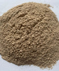 Pile of all natural psyllium husk powder binder for decomposed granite and soil stabilization, covers up to 1 yard per 15 lb bag.