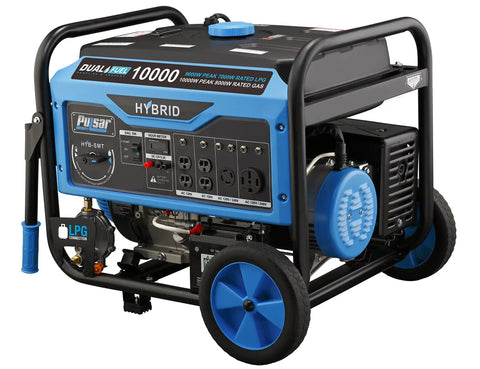 Dual Fuel Portable Generator With Switch And Go Tech And Electric Start, 10,000W Peak, 8,000W Rated Gas, 9,000W Peak, 7,000W LPG