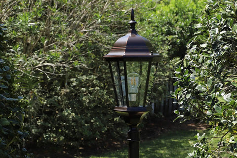 Villa Waterproof Outdoor Lamp Post Light In Oil Rubbed Bronze With Crystal Clear Glass Vintage Lantern Style 71 Inch Tall