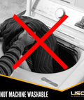 Heavy Duty 12 Pack Large Moving Blankets 80 X 72 Inches Black Polyester - Not machine washable, shown in washing machine.