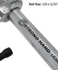 Close-up of Light Duty Utility Clamp UD45 With 4.5 Inch Capacity And 500 Pound Clamping Power, rail size five eighths by five sixteenths inch.