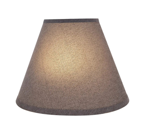 Replacement Transitional Hardback Empire Lamp Shade With Spider Construction In Smoke Grey 7 Inch Top 14 Inch Bottom 11 Inch Slant Height 14 Inch Wide For Table Lamps And Vintage Lamps