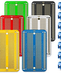 Prototype Board Breadboard Style PCB Solder Board For DIY Electronic Projects Compatible With Arduino Nano Pro Mini NodeMCU And Other MCUs Gold Plated Finish Prevents Oxidation Includes 6 Color Pack And 7 Screw Terminal Block Connectors multicolor set with connectors